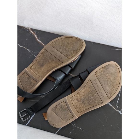 Gladiator Black Leather Sandals by Franco Sarto | Size 8.5 - Picture 5 of 5